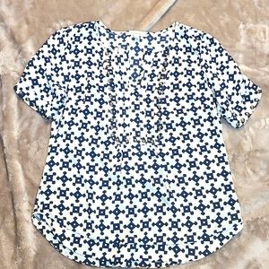 Studded Short Sleeve Blouse